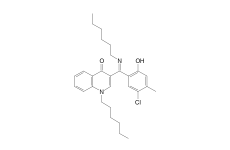 (Z)-3-((5-chloro-2-hydroxy-4-methylphenyl)(hexylimino)methyl)-1-hexylquinolin-4(1H)-one