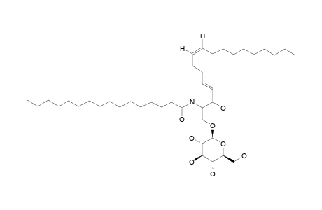1-O-BETA-D-GLUCOPYRANOSYL-(2S,3R,4E,8Z)-2-N-PALMITOYLOCTADECASPHINGA-4,8-DIENINE
