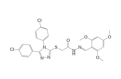 2-{[4,5-bis(4-chlorophenyl)-4H-1,2,4-triazol-3-yl]sulfanyl}-N'-[(E)-(2,4,6-trimethoxyphenyl)methylidene]acetohydrazide