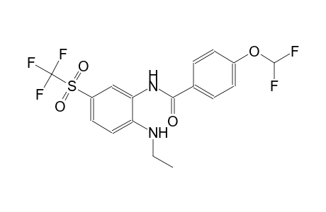 4-(difluoromethoxy)-N-{2-(ethylamino)-5-[(trifluoromethyl)sulfonyl]phenyl}benzamide