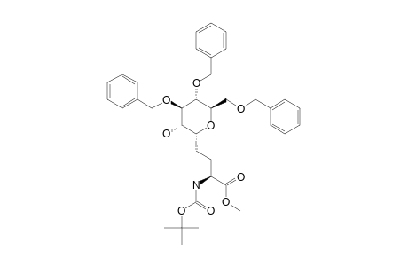 (2S)-METHYL-4-[(3S,4R,5R,6R)-4,5-BIS-(BENZYLOXY)-6-(BENZYLOXYMETHYL)-3-HYDROXYTETRAHYDRO-2H-PYRAN-2-YL]-2-(TERT.-BUTOXYCABONYLAMINO)-BUTANOATE