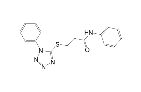 N-phenyl-3-[(1-phenyl-1H-tetraazol-5-yl)sulfanyl]propanamide