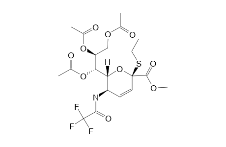 ETHYL-METHYL-7,8,9-TRI-O-ACETYL-3,4,5-TRIDEOXY-2-THIO-5-[(TRIFLUOROACETYL)-AMINO]-BETA-D-MANNO-NON-3-EN-2-ULOPYRASIDONATE