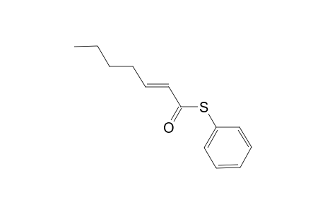 (E)-2-heptenethioic acid S-phenyl ester