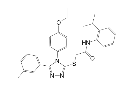 2-{[4-(4-ethoxyphenyl)-5-(3-methylphenyl)-4H-1,2,4-triazol-3-yl]sulfanyl}-N-(2-isopropylphenyl)acetamide