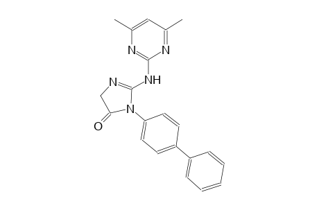 4H-imidazol-4-one, 3-[1,1'-biphenyl]-4-yl-2-[(4,6-dimethyl-2-pyrimidinyl)amino]-3,5-dihydro-