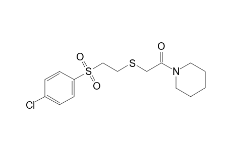 1-{{{2-[(p-chlorophenyl)sulfonyl]ethyl}thio}acetyl}piperidine