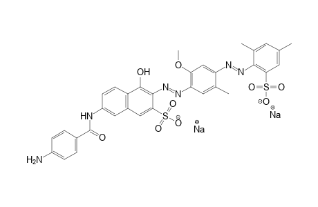 2-Naphthalenesulfonic acid, 7-[(4-aminobenzoyl)amino]-3-[[4-[(2,4-dimethyl-6-sulfophenyl)azo]-2-methoxy-5-methylphenyl]azo]-4-hydroxy-, disodium salt