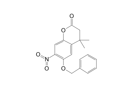 6-(Benzyloxy)-4,4-dimethyl-7-nitro-2-chromanone