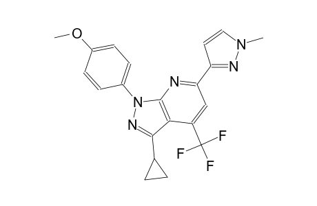 1H-pyrazolo[3,4-b]pyridine, 3-cyclopropyl-1-(4-methoxyphenyl)-6-(1-methyl-1H-pyrazol-3-yl)-4-(trifluoromethyl)-