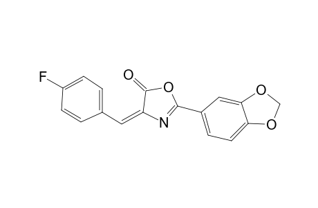 (4E)-2-(1,3-Benzodioxol-5-yl)-4-(4-fluorobenzylidene)-1,3-oxazol-5(4H)-one