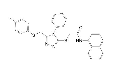 2-[(5-{[(4-methylphenyl)sulfanyl]methyl}-4-phenyl-4H-1,2,4-triazol-3-yl)sulfanyl]-N-(1-naphthyl)acetamide