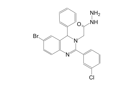 2-(6-bromo-2-(3-chlorophenyl)-4-phenyl-3(4H)-quinazolinyl)acetohydrazide