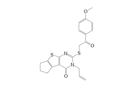 3-allyl-2-{[2-(4-methoxyphenyl)-2-oxoethyl]sulfanyl}-3,5,6,7-tetrahydro-4H-cyclopenta[4,5]thieno[2,3-d]pyrimidin-4-one