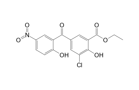 Ethyl 3-chloro-2-hydroxy-5-(2'-hydroxy-5'-nitrobenzoyl)-benzoate