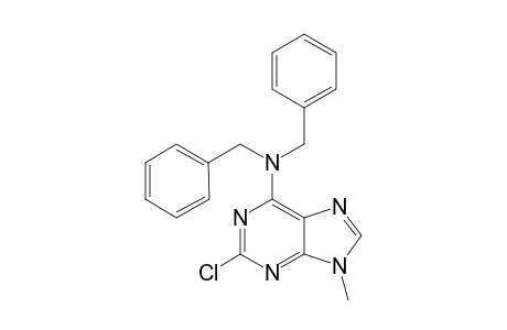 Dibenzyl-[2'-chloro-9'-methyl-9H-purin-6'-yl]-amine