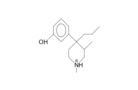 trans-4-(3-Hydroxy-phenyl)-1,3-dimethyl-4-propyl-piperidinium cation