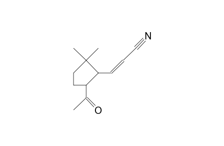(E)-3-([1'RS]-5'-Acetyl-2',2'-dimethyl-cyclopentyl)-propenonitrile