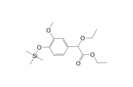 Ethyl ethoxy(3-methoxy-4-[(trimethylsilyl)oxy]phenyl)acetate