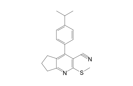 2-(methylthio)-4-(4-propan-2-ylphenyl)-6,7-dihydro-5H-cyclopenta[b]pyridine-3-carbonitrile
