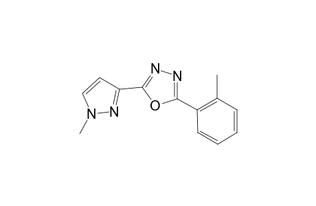 1,3,4-Oxadiazole, 2-(1-methylpyrazol-3-yl)-5-(2-tolyl)-