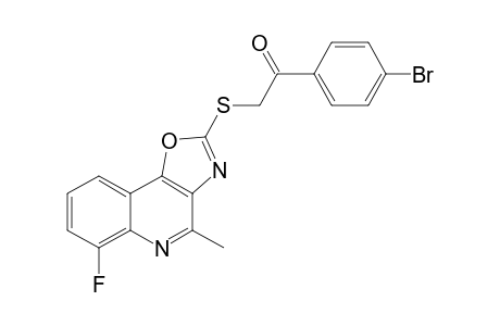 6-Fluoro-2-(p-bromobenzoylmethyl)mercapto-4-methyloxazolo[4,5-c]quinoline