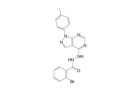 2-bromo-N'-[1-(4-methylphenyl)-1H-pyrazolo[3,4-d]pyrimidin-4-yl]benzohydrazide