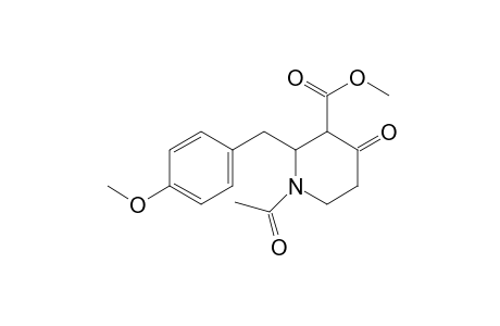 1-acetyl-2-(p-methoxybenzyl)-4-oxonipecotic acid, methyl ester
