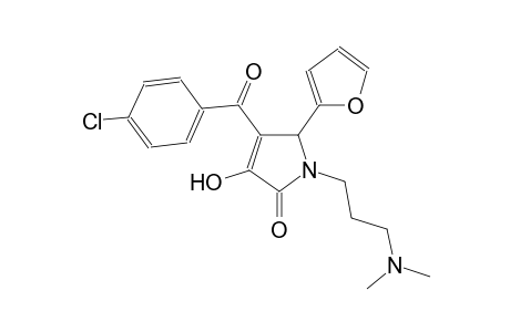 2H-pyrrol-2-one, 4-(4-chlorobenzoyl)-1-[3-(dimethylamino)propyl]-5-(2-furanyl)-1,5-dihydro-3-hydroxy-