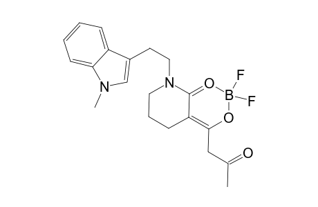 (+-)-N-[2-(1-Methylindol-3-yl)ethyl]-3-(1,3-dioxobutylidene)piperidin-2-one boron complex