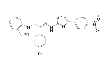 (E)-2-(2-(2-(1H-benzo[d][1,2,3]triazol-1-yl)-1-(4-bromophenyl)ethylidene)hydrazinyl)-4-(4-nitrophenyl)thiazole
