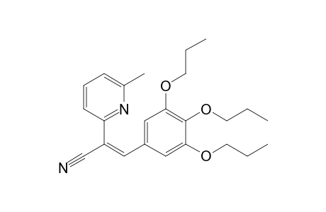 (E)-2-(6-methyl-2-pyridinyl)-3-(3,4,5-tripropoxyphenyl)-2-propenenitrile