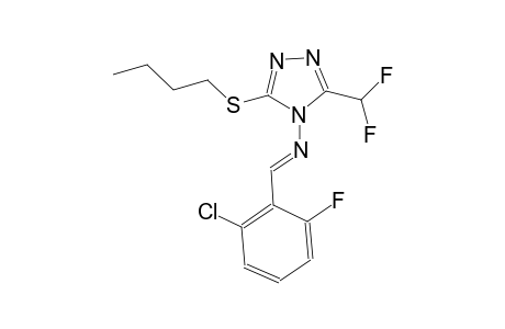 3-(butylsulfanyl)-N-[(E)-(2-chloro-6-fluorophenyl)methylidene]-5-(difluoromethyl)-4H-1,2,4-triazol-4-amine