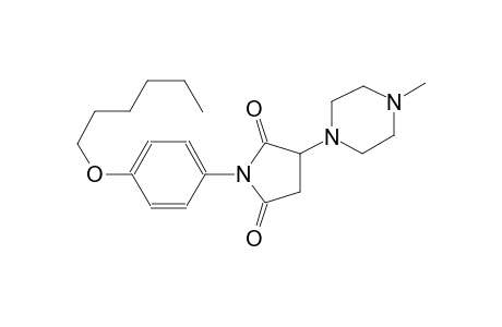 1-[4-(hexyloxy)phenyl]-3-(4-methyl-1-piperazinyl)-2,5-pyrrolidinedione
