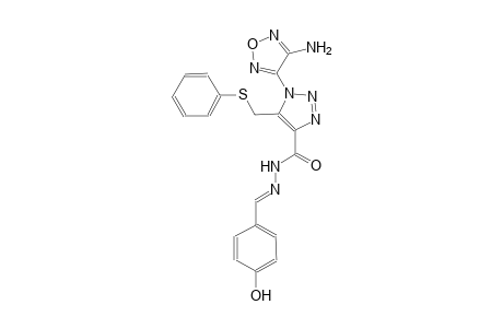 1-(4-amino-1,2,5-oxadiazol-3-yl)-N'-[(E)-(4-hydroxyphenyl)methylidene]-5-[(phenylsulfanyl)methyl]-1H-1,2,3-triazole-4-carbohydrazide