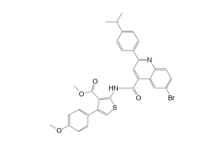 methyl 2-({[6-bromo-2-(4-isopropylphenyl)-4-quinolinyl]carbonyl}amino)-4-(4-methoxyphenyl)-3-thiophenecarboxylate
