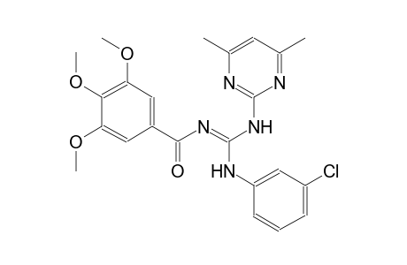 N-(3-chlorophenyl)-N'-(4,6-dimethyl-2-pyrimidinyl)-N''-[(E)-oxo(3,4,5-trimethoxyphenyl)methyl]guanidine