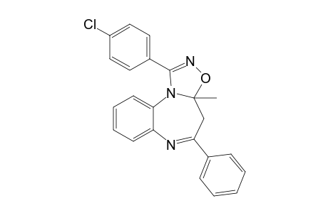 1-(4'-Chlorophenyl)-3a-methyl-5-phenyl-3,3a,4,11-tetrahydro-[1,2,4]-oxadiazolo[4,5-a]-(1,5)-benzodiazepine