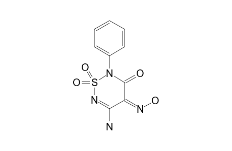 (E)-2-PHENYL-5-AMINO-4-HYDROXYIMINO-3-OXO-3,4-DIHYDRO-2H-1,2,6-THIODIAZINE-1,1-DIOXIDE