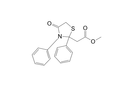 2-(4-keto-2,3-diphenyl-thiazolidin-2-yl)acetic acid methyl ester