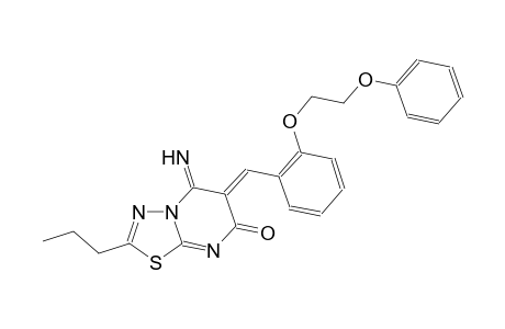 7H-[1,3,4]thiadiazolo[3,2-a]pyrimidin-7-one, 5,6-dihydro-5-imino-6-[[2-(2-phenoxyethoxy)phenyl]methylene]-2-propyl-, (6Z)-