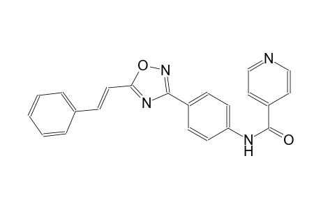 4-pyridinecarboxamide, N-[4-[5-[(E)-2-phenylethenyl]-1,2,4-oxadiazol-3-yl]phenyl]-