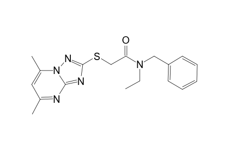 Acetamide, N-benzyl-2-(5,7-dimethyl-[1,2,4]triazolo[1,5-a]pyrimidin-2-ylsulfanyl)-N-ethyl-