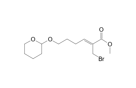 (Z)-2-(bromomethyl)-6-(2-oxanyloxy)-2-hexenoic acid methyl ester