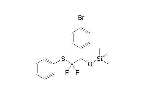 2,2-Difluoro-1-(4-bromophenyl)-2-phenylsulfanyl-1-trimethylsilyloxyethane