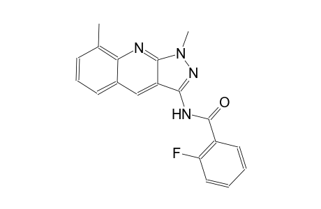 N-(1,8-dimethyl-1H-pyrazolo[3,4-b]quinolin-3-yl)-2-fluorobenzamide