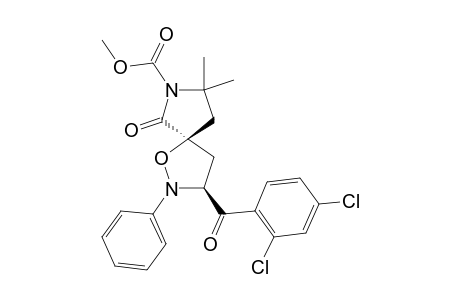 2-PHENYL-3-(2,4-DICHLOROBENZOYL)-6-OXO-7-METHOXYCARBONYL-8,8-DIMETHYL-1-OXA-2,7-DIAZASPIRO-[4.4]-NONANE
