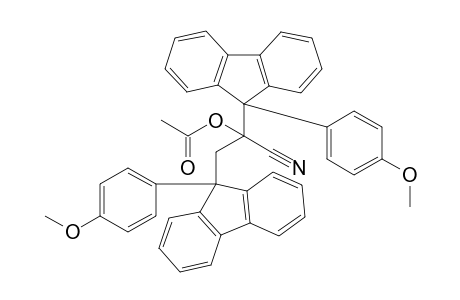 2-Acetoxy-2,3-bis[ 9'-(4"-methoxyphenyl)-9'H-fluoren-9'-yl] propanenitrile