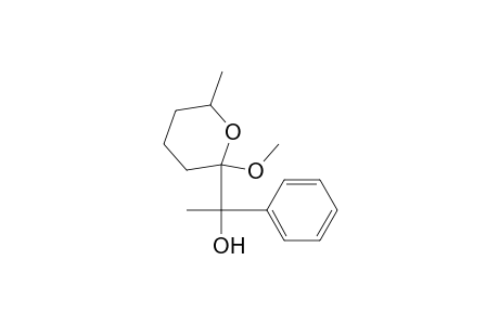 2-Methoxy-2-(1-phenyl-1-hydroxyethyl)-6-methyltetrahydropyran