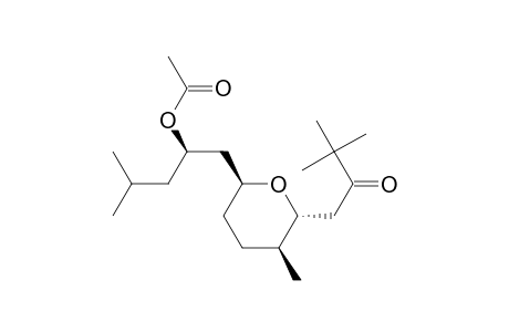 (2R*,3S*,6S*)-6-[(2R*)-2-acetoxy-4-methylpentyl]-2-(3,3-dimethyl-2-oxobutyl)-3-methyltetrahydropyran